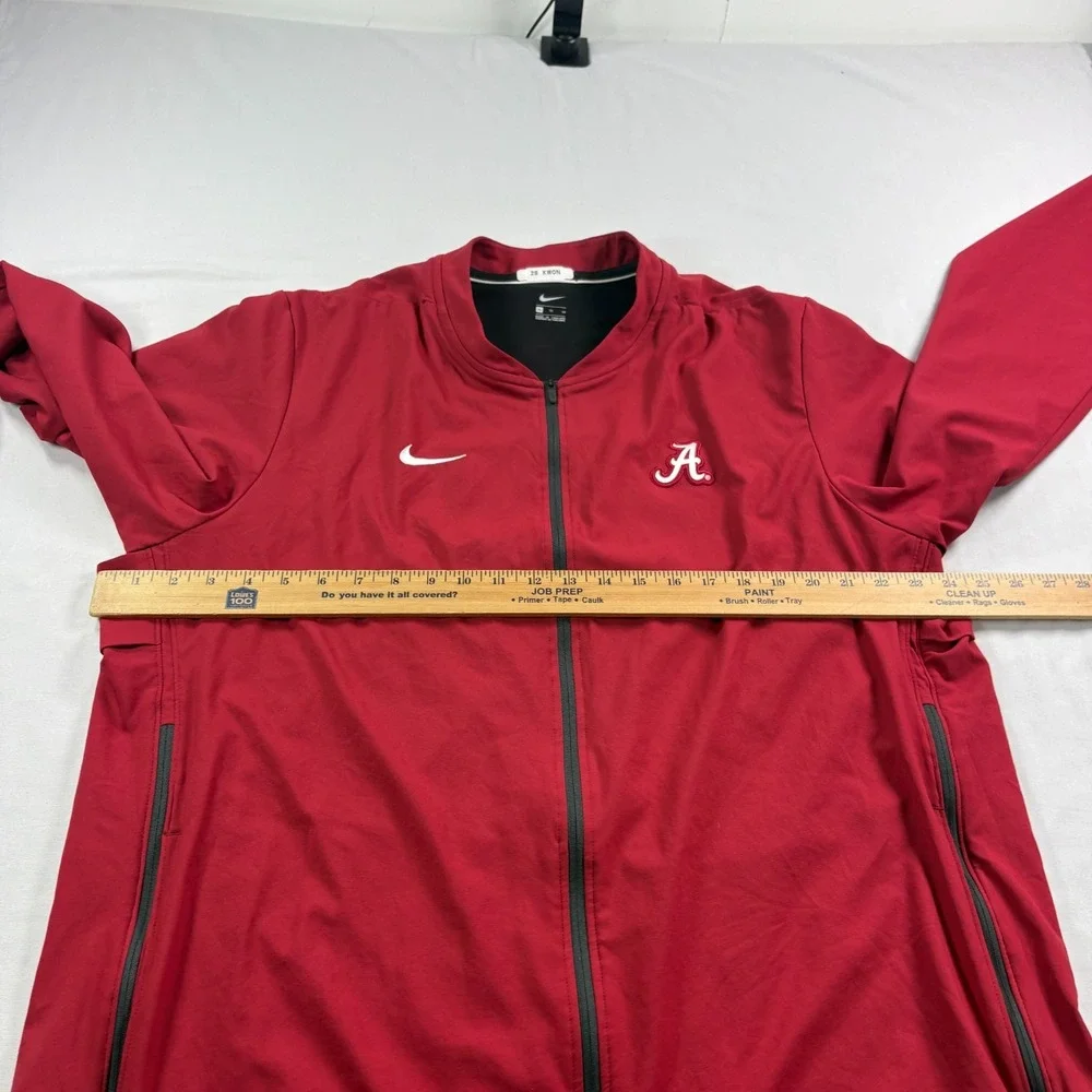 Alabama Crimson Tide Nike Jacket Mens XL Red Player Issued Full Zip NCAA